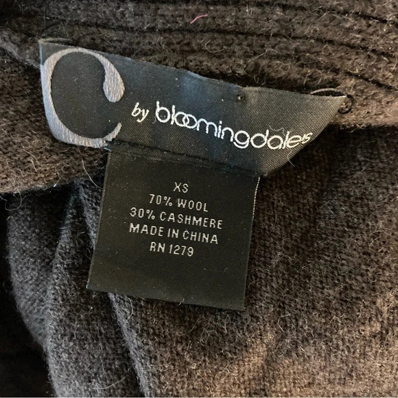 C by Bloomingdale’s Wool Cashmere Cardigan Ruffled XS - Picture 6 of 6